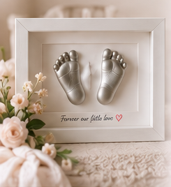 Framed baby foot casting