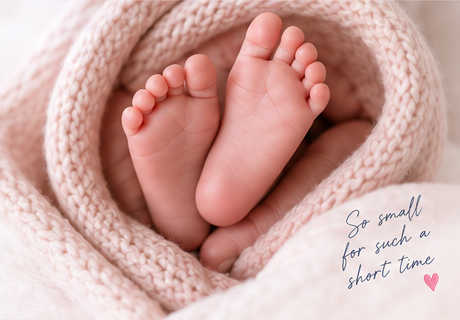 Tiny baby feet