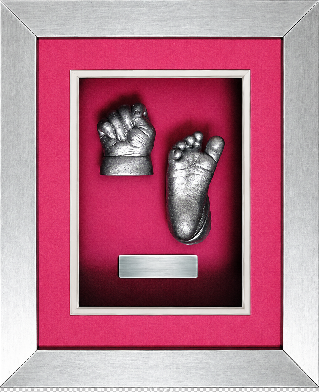 Finished 8 by 10 inch framed baby casting